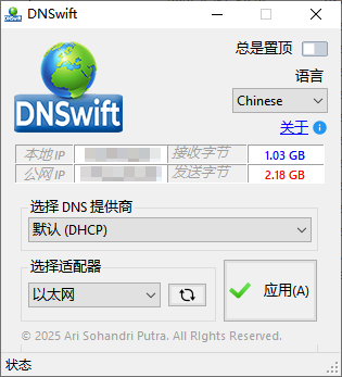DNS切换工具DNSwift v1.1中文版